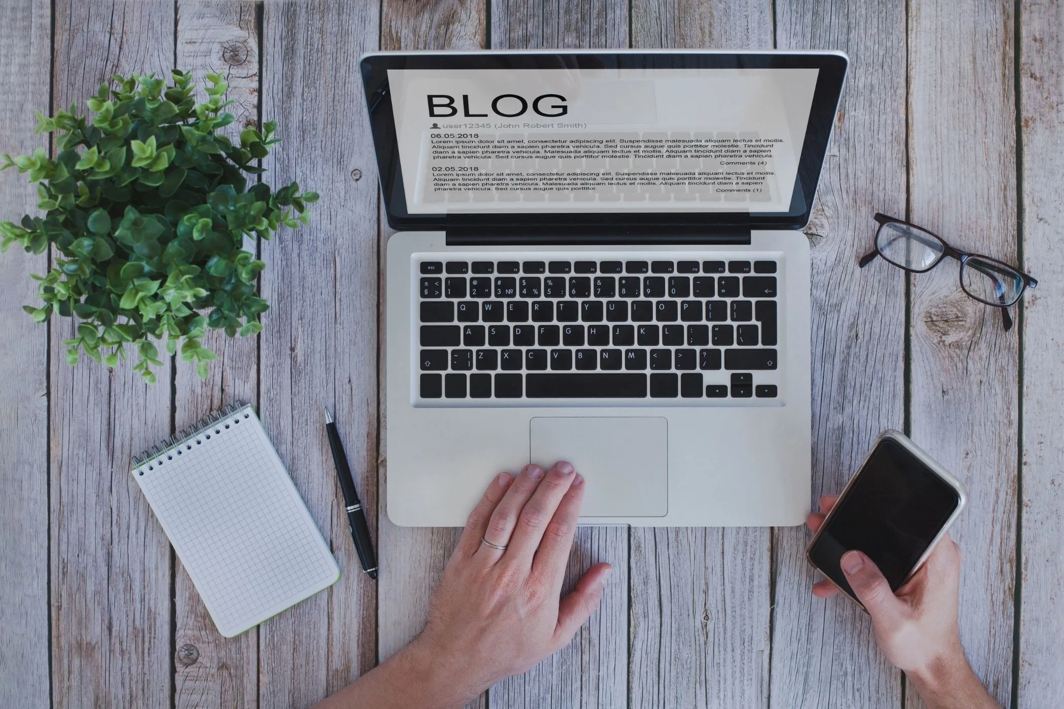 A computer on a table