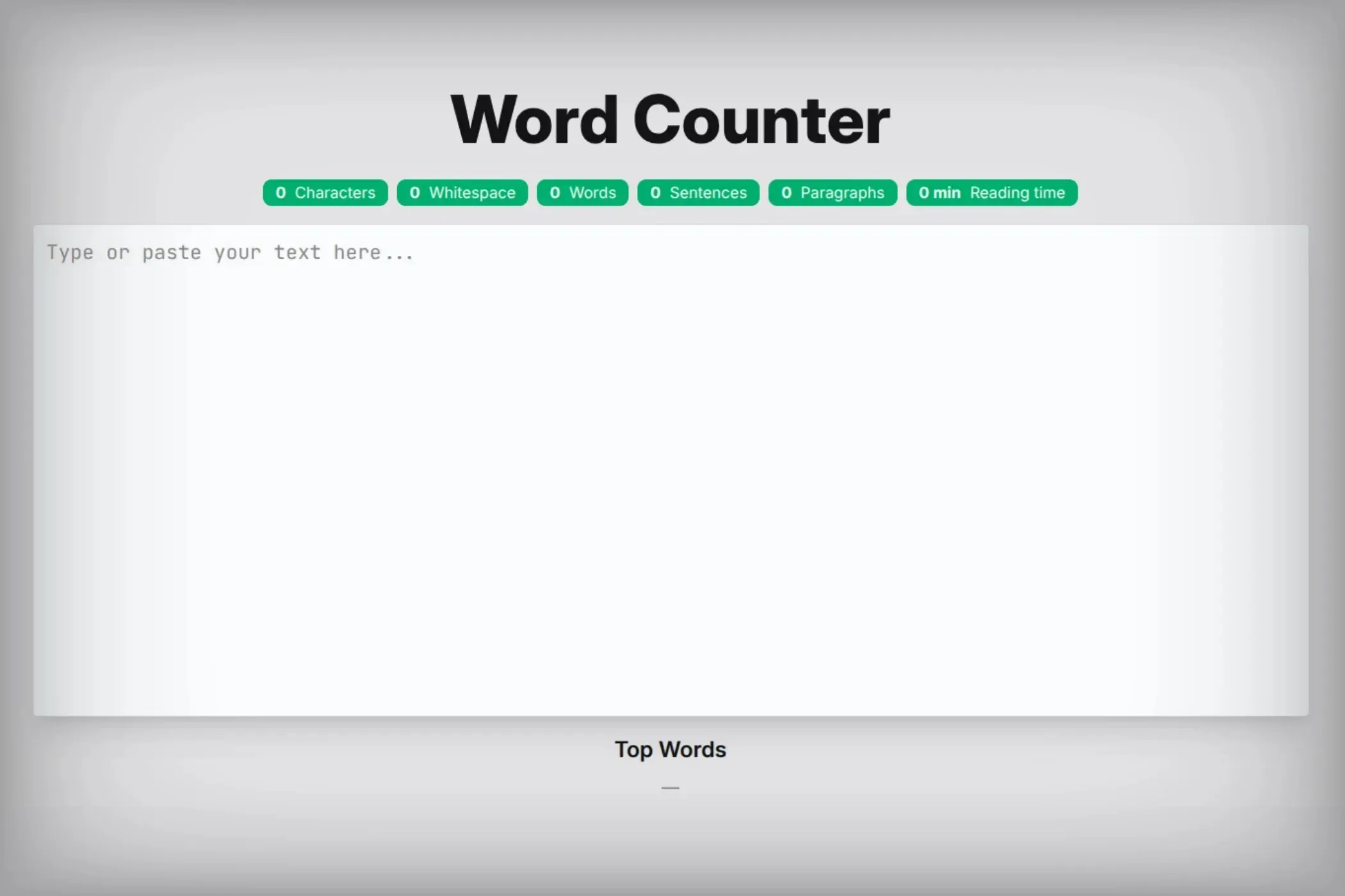 Screenshot of the Vayce Word Counter tool
