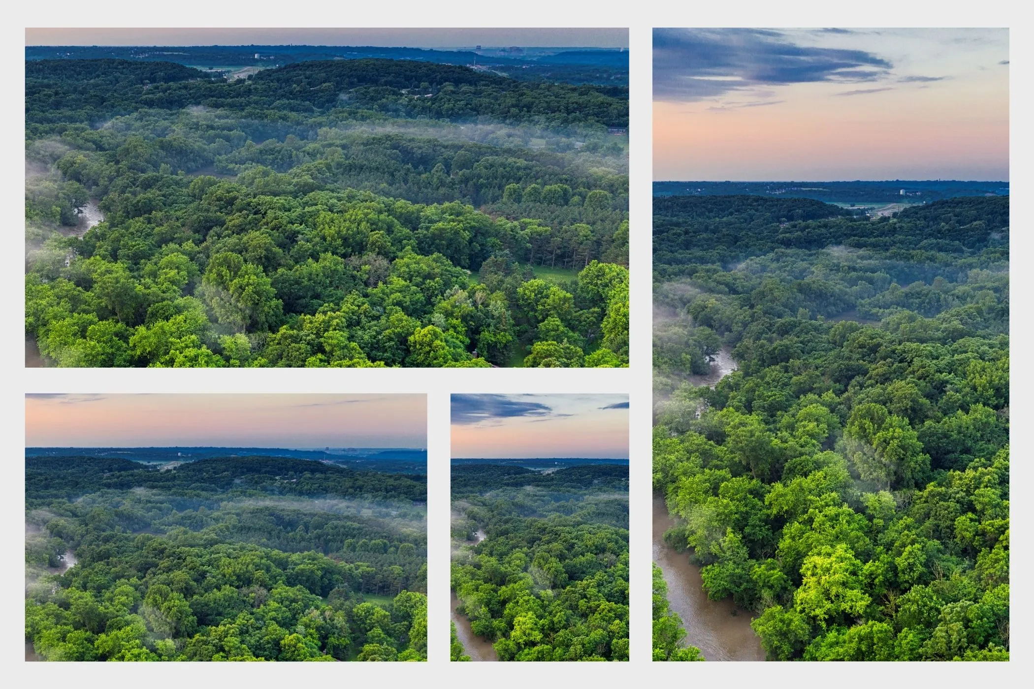 A single photo re-framed at different aspect ratios.