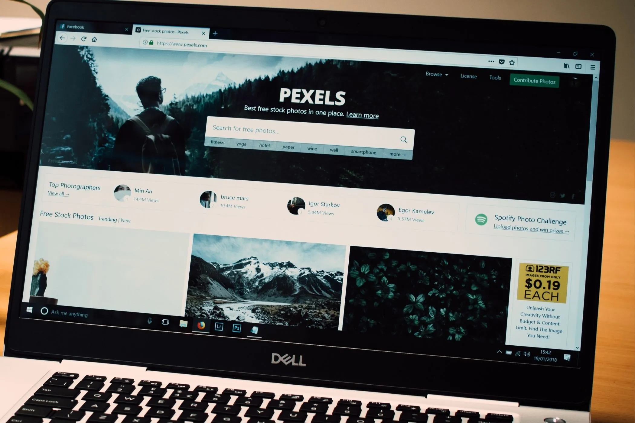 A laptop showing a webpage